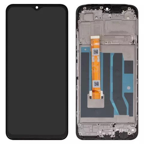 Дисплейний модуль для Oppo A17, з рамкою, High Copy, Black - 1