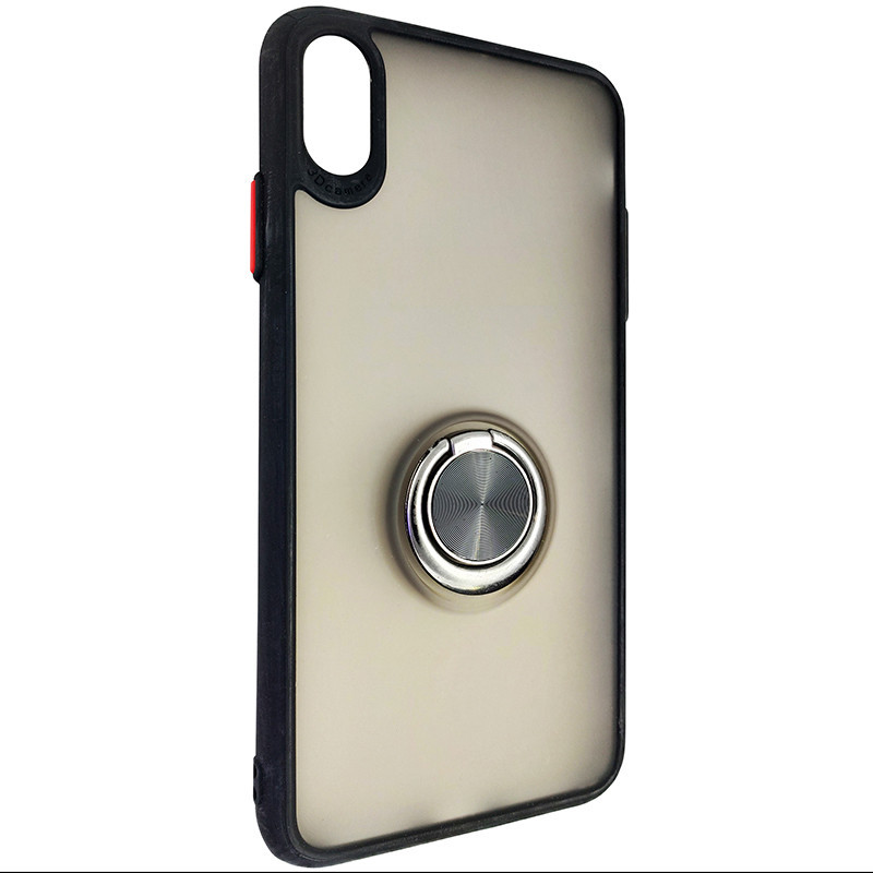 Чохол Totu Copy Ring Case iPhone XR Black+Red - 1