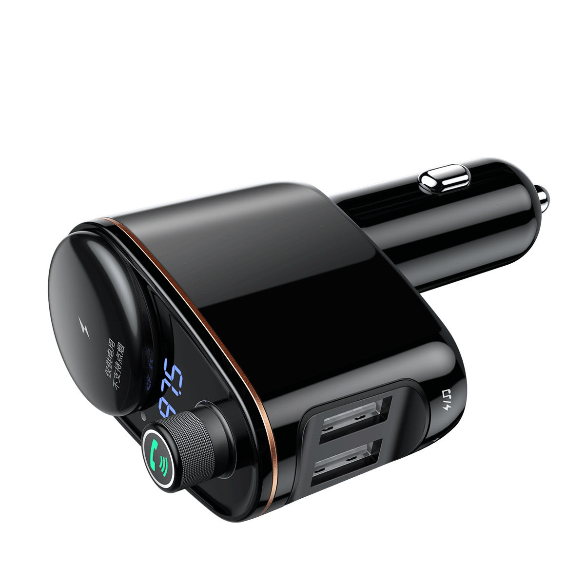 FM-модулятор Baseus Locomotive Wireless MP3 Vehicle Charger Black - 7