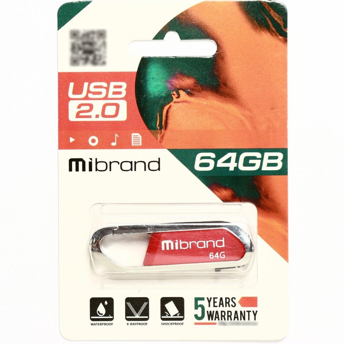 Флешка Mibrand USB 2.0 Aligator 64Gb Dark Red - 2