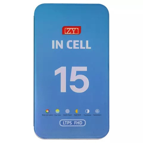 Дисплейний модуль для iPhone 15, Copy, TFT, ZY, LTPS FHD, Black - 2