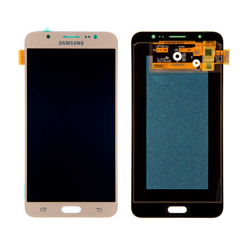 Дисплейний модуль Samsung J710F Galaxy J7 2016, J710H Galaxy J7 2016, OLED, Gold - 1