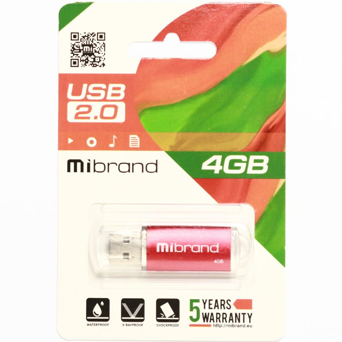 Флешка Mibrand USB 2.0 Cougar 4Gb Red - 2