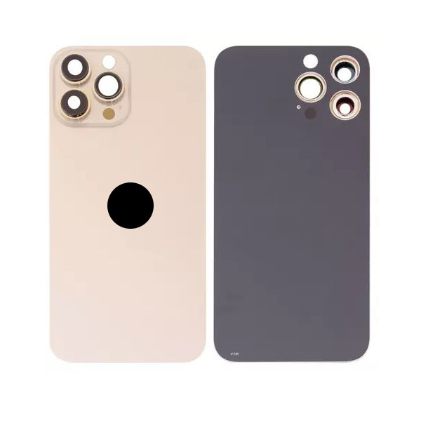 Задня кришка для iPhone 13 Pro Max, зі склом камери, Small Hole, Gold - 1