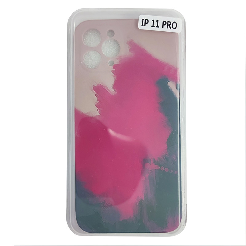 Чохол Silicone Water Print iPhone 11 Pro Mix Color Red - 1