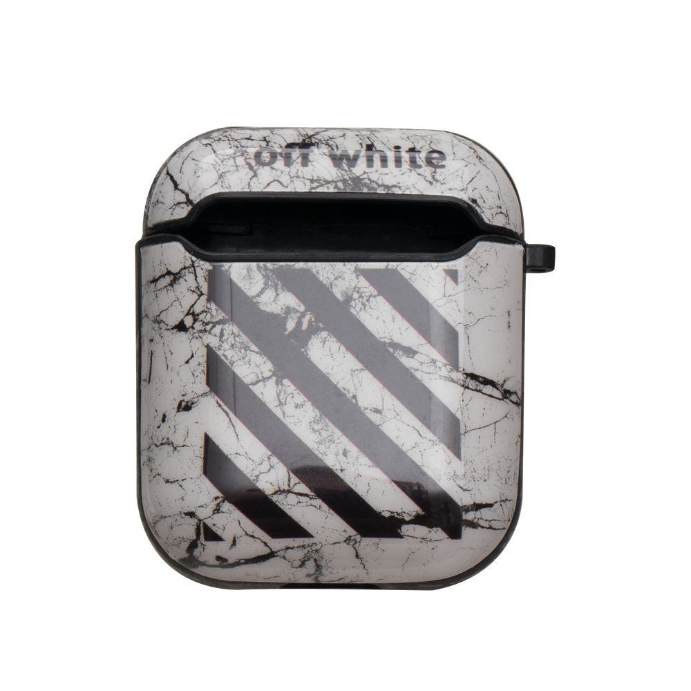 Silicone Case for AirPods Glossy Brand Ofwhite white - 1