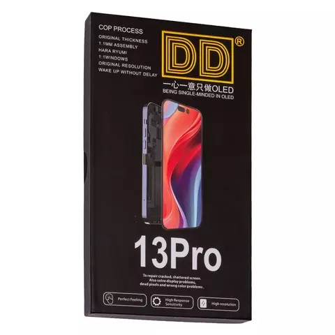 Дисплейний модуль для iPhone 13 Pro, High Copy, без мікросхеми, OLED, DD-OLED, Black - 2