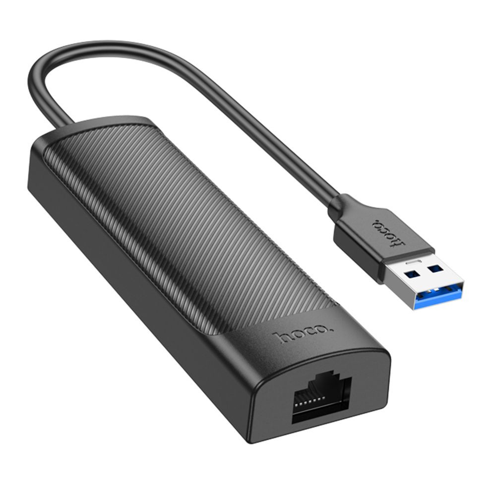 USB-хаб Hoco HB42, 4 in 1, USB to 3xUSB 3.0/RJ45, 1.2m, Black - 6