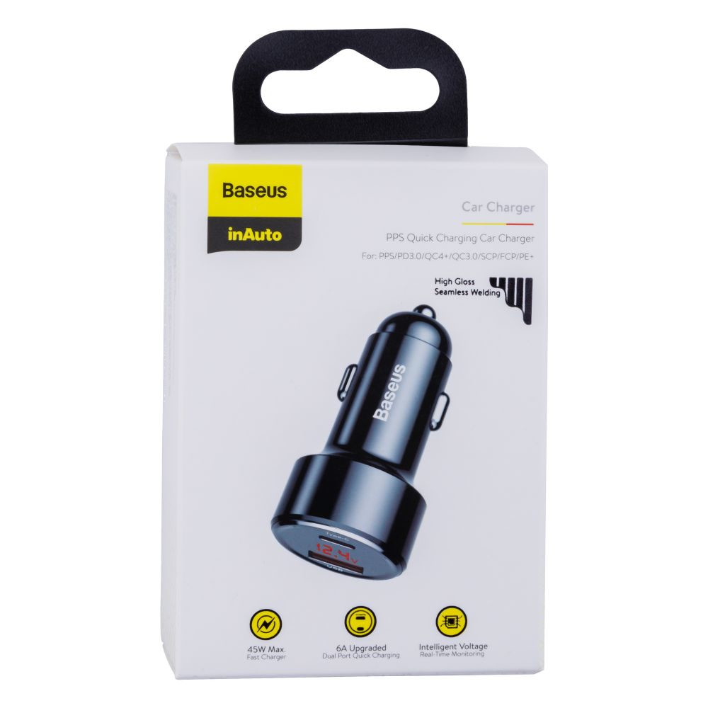 Автомобільний зарядний пристрій Baseus Magic Series, PPS 45W, 6A Black - 2