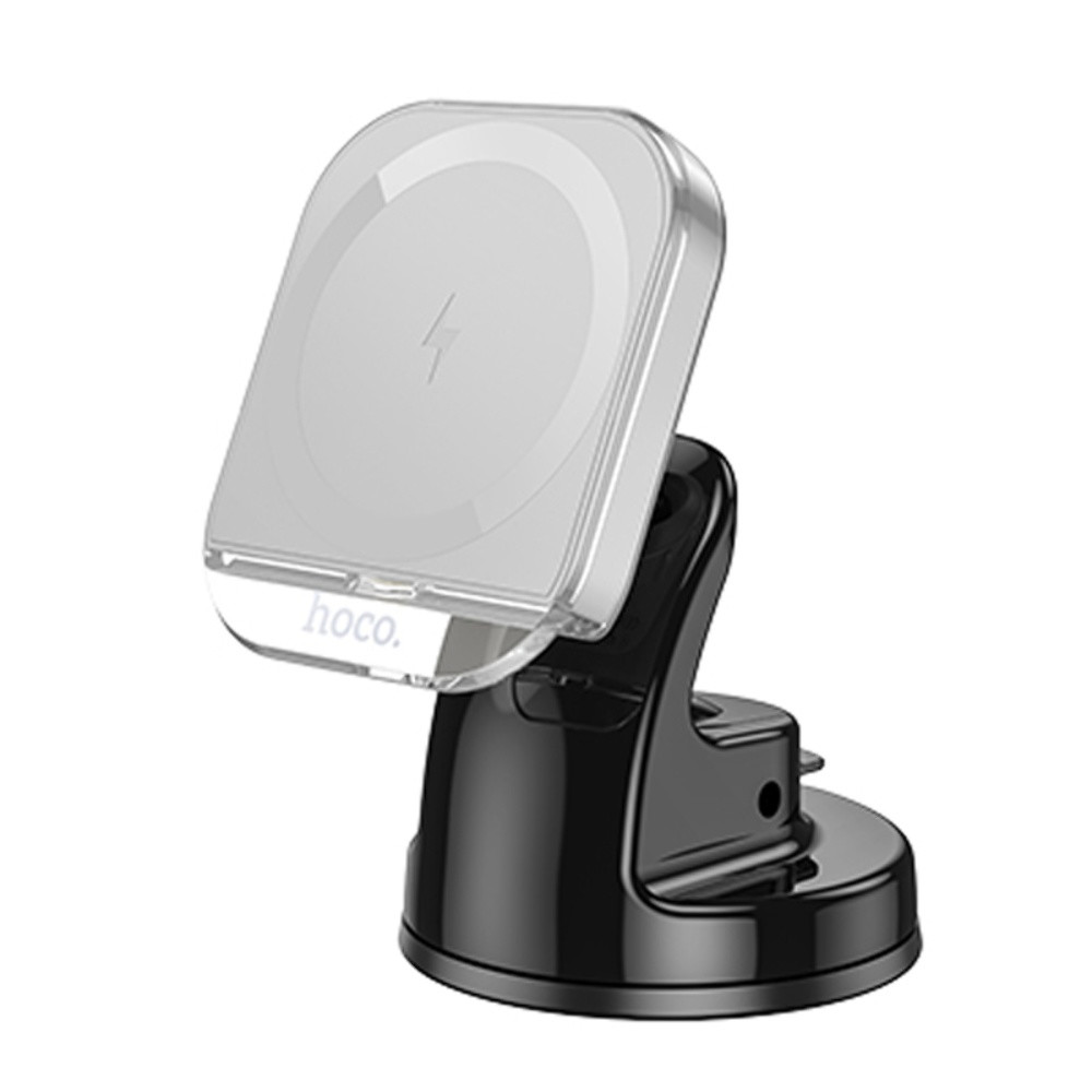 Автотримач Hoco HW18, Wireless Charging MagSafe, 15W, Gray - 1