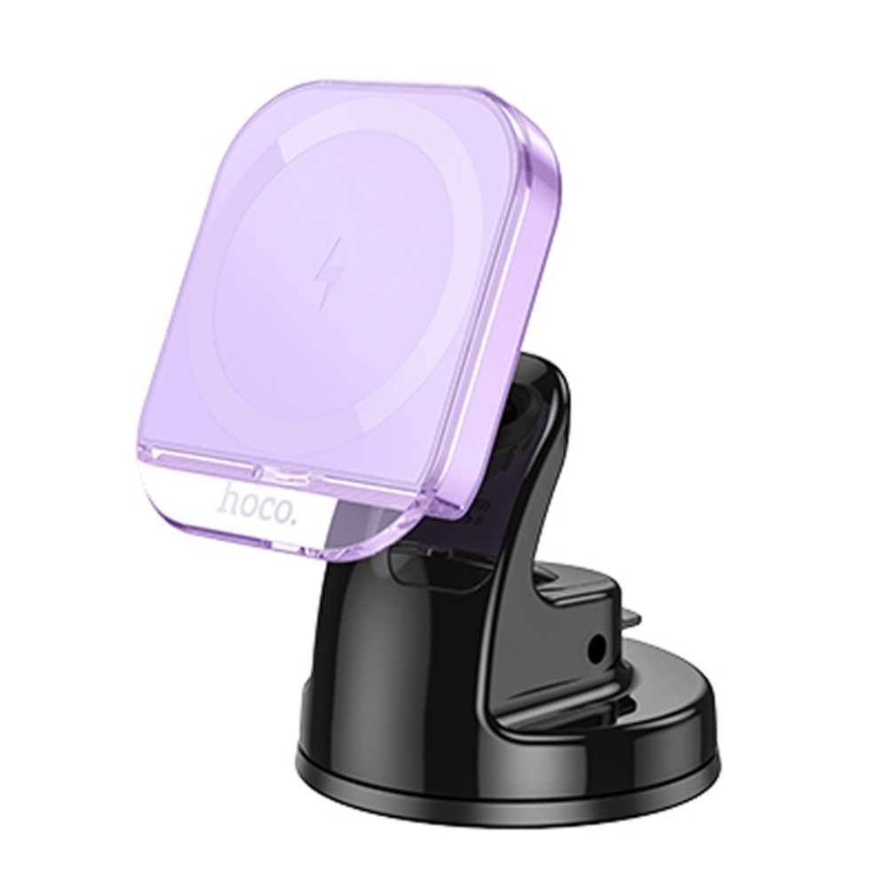 Автотримач Hoco HW18, Wireless Charging MagSafe, 15W, Purpule - 1
