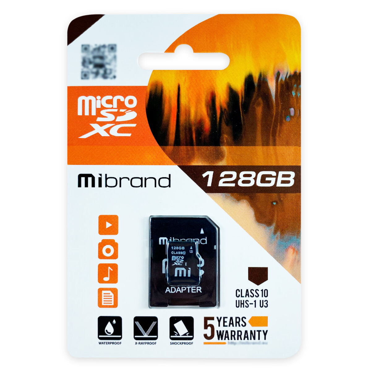 Карта пам'яті Mibrand 128Gb microSDXC (UHS-1 U3) class 10 (adapter SD) - 2