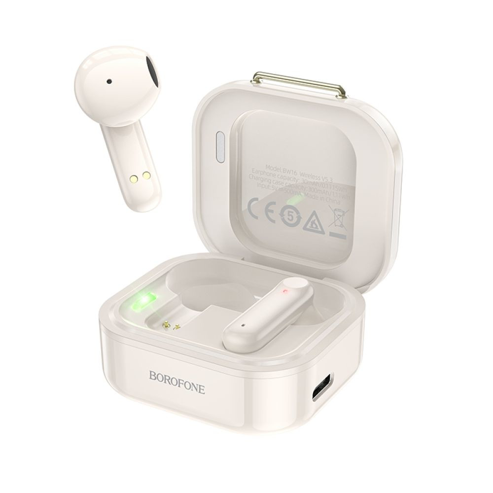 Безпровідна гарнітура Borofone BW16, White - 1