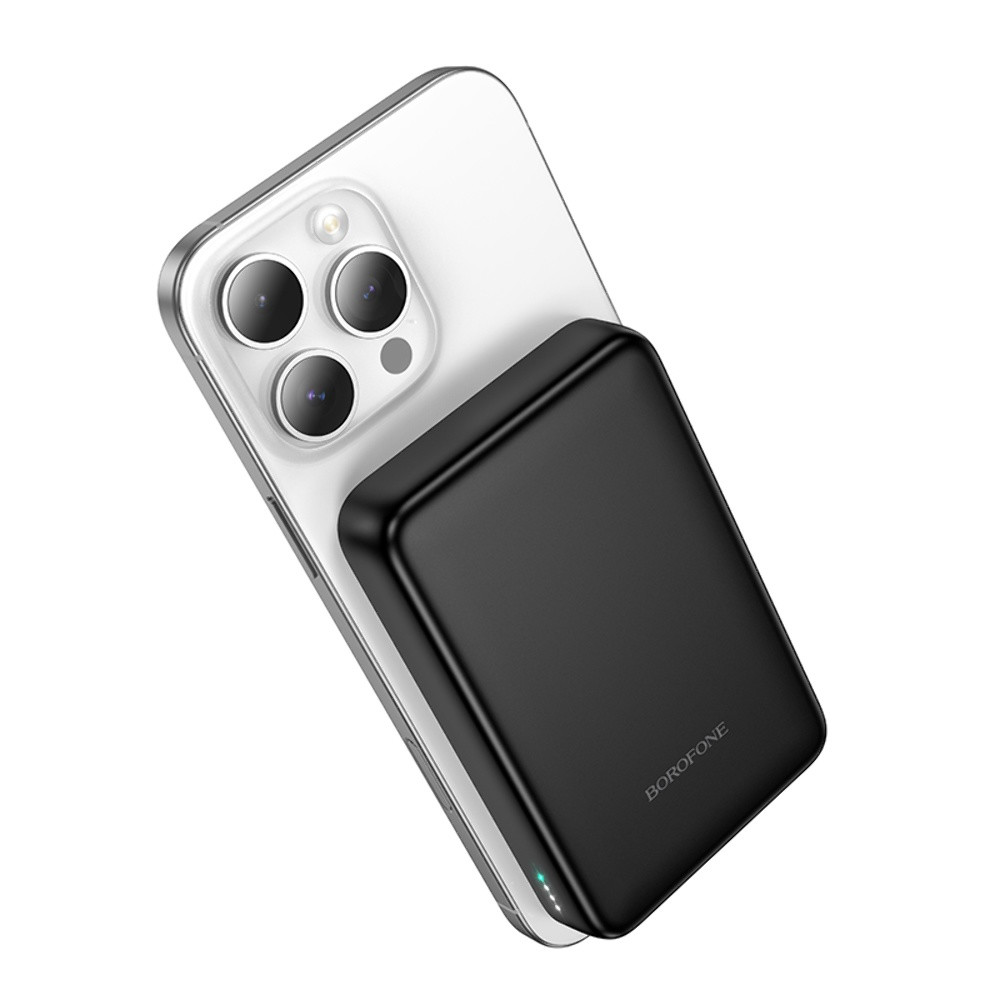 Універсальна мобільна батарея Borofone BJ82A, 10000mAh, PD 20W, Magnet Wireless Charge, Black - 10