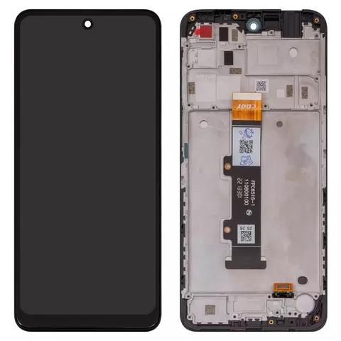 Дисплейний модуль для Motorola XT2229 Moto E32s, з рамкою, High Copy, Black - 1