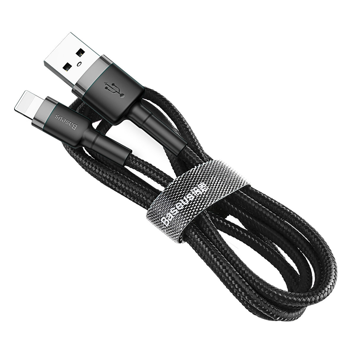 Кабель Baseus Cafule Cable, Lightning, 2.4A, 1m, Gray-Black - 8