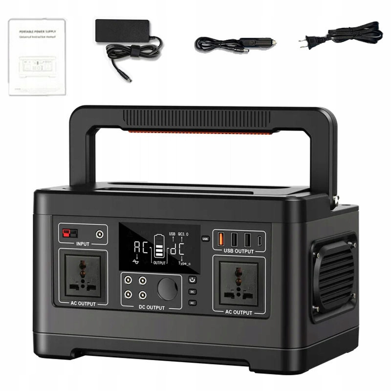 Портативна зарядна станція iEnergy, P63, 500W, Black - 1