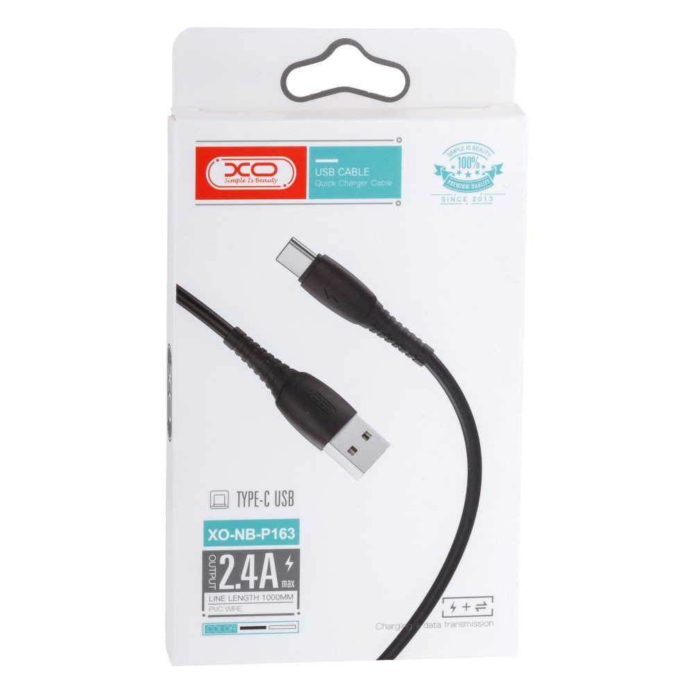 Кабель XO NB-P163  2.4A USB Type-C Black - 1