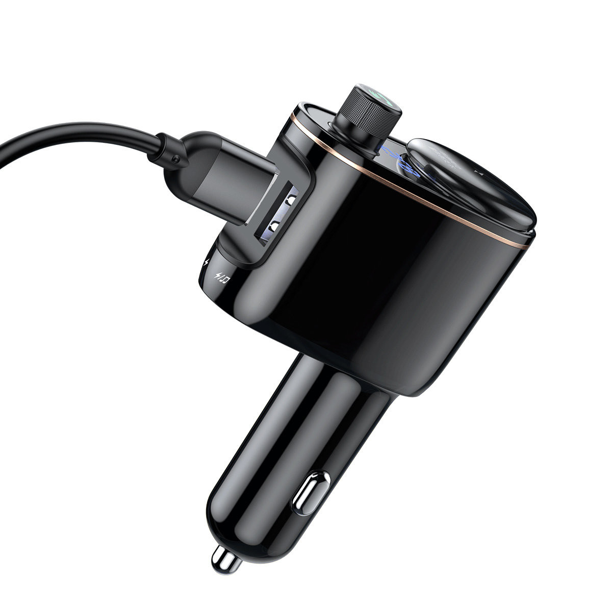 FM-модулятор Baseus Locomotive Wireless MP3 Vehicle Charger Black - 8