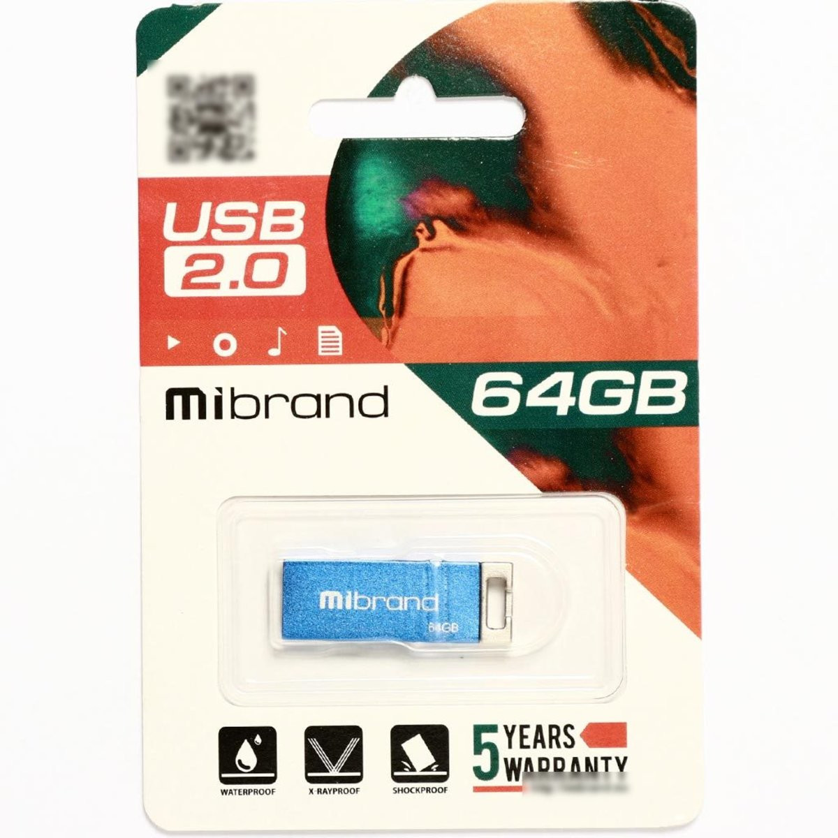 Флешка Mibrand USB 2.0 Chameleon 64Gb Blue - 1