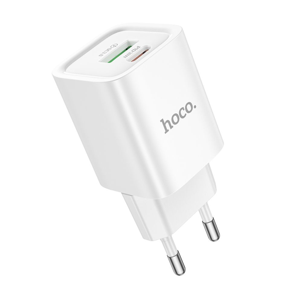 Мережевий зарядний пристрій Hoco C149A, PD 30W, QC 3.0, White - 11