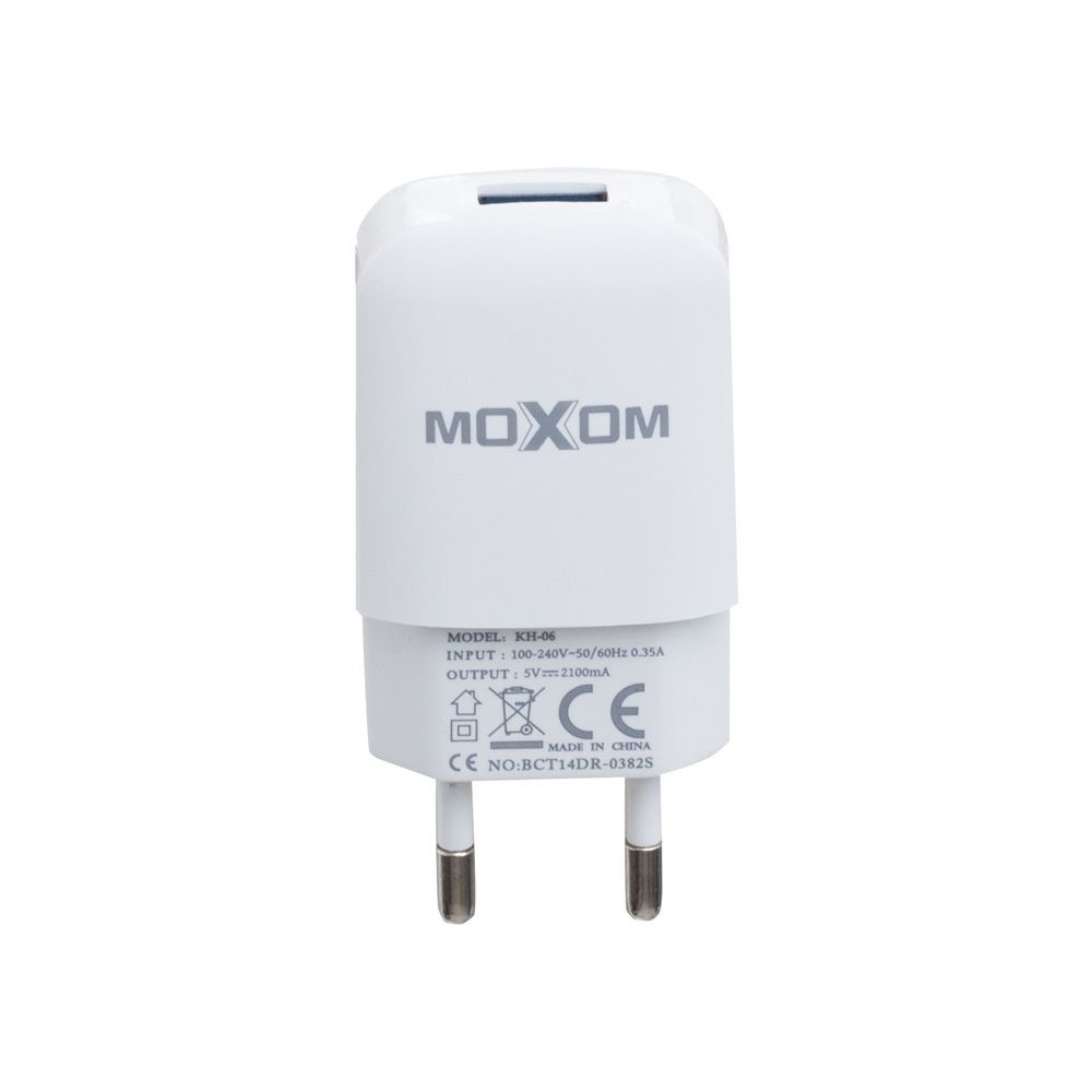 Мережевий Зарядний Пристрій Moxom KH-06 Micro White - 2