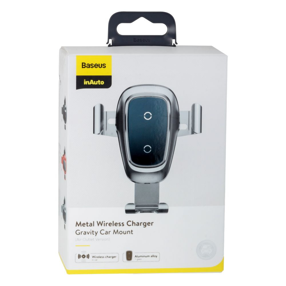 Автотримач Baseus Metal Wireless Charger Gravity WXYL-B Dark Gray - 3