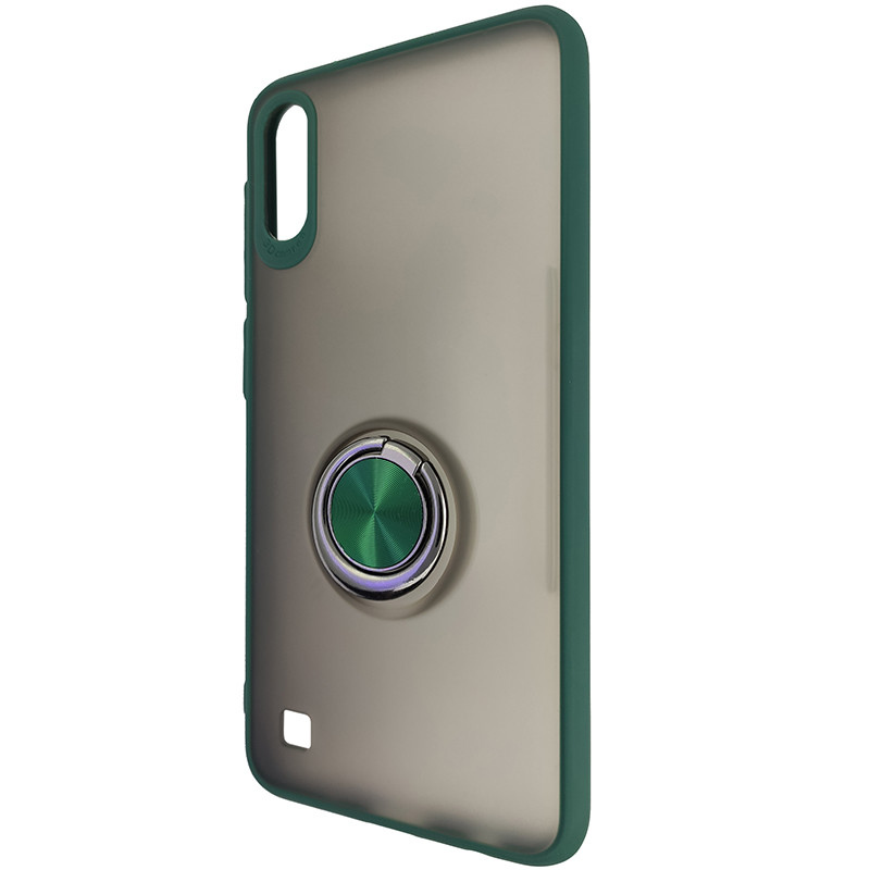 Чохол Totu Copy Ring Case Samsung A10 Green+Black - 3