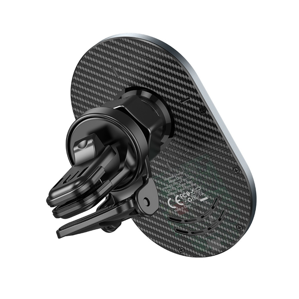 Автотримач Hoco CA91, Wireless Charging MagSafe, 15W, Space Grey - 11