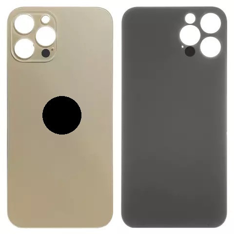 Задня кришка для iPhone 12 Pro, зі склом камери, Small Hole, Gold - 1