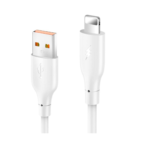 Кабель Konfulon DC64, Lightning, 1m, 60W, White - 1