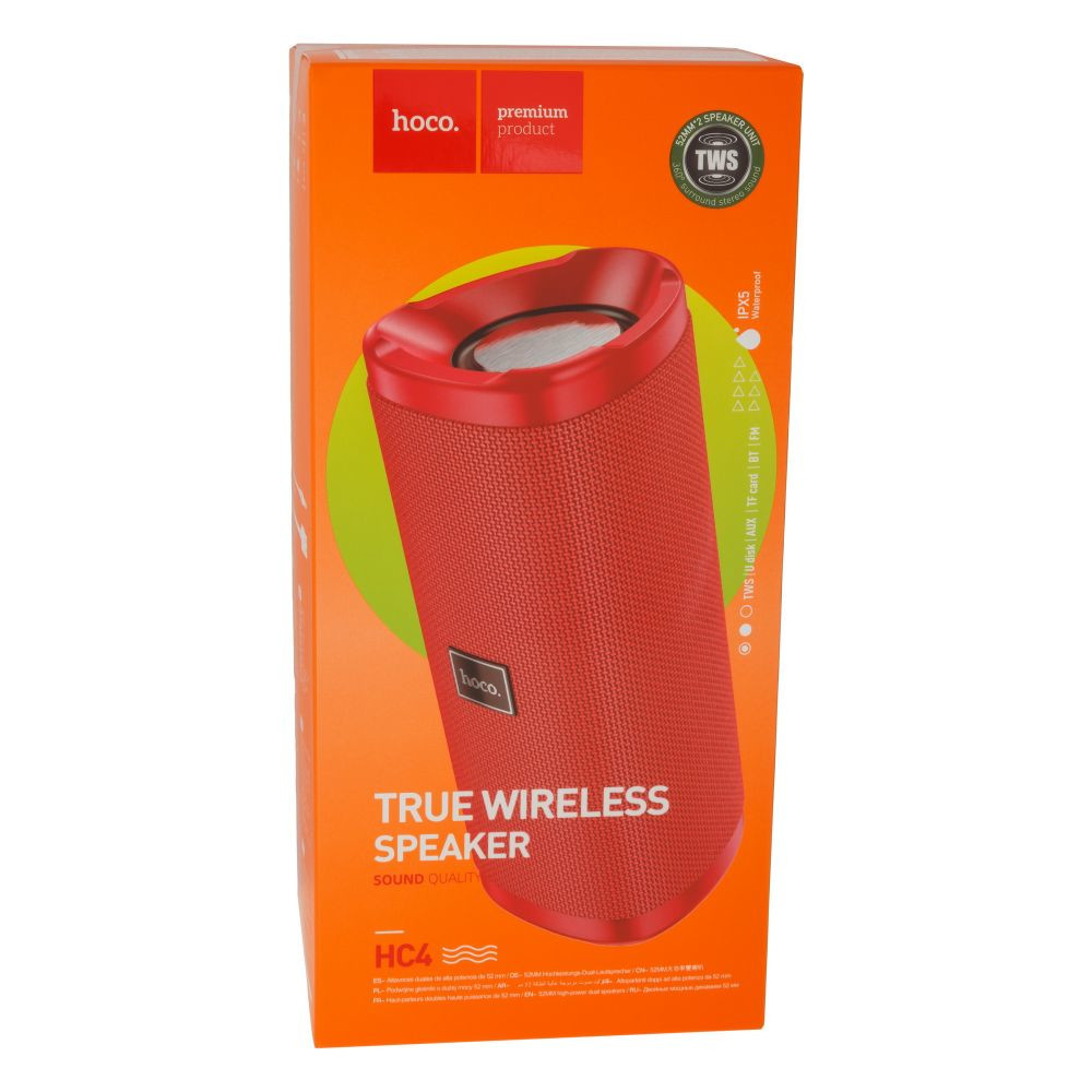 Портативна колонка Hoco HC4 Red - 4