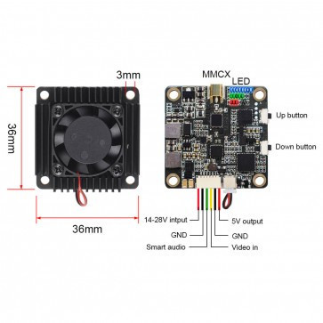 Відеопередавач AKK Ultra Long Range (New Version) VTX, 25/250/500/1000/2000/3000 mW, 5.8 GHz, 80 Ch - 2