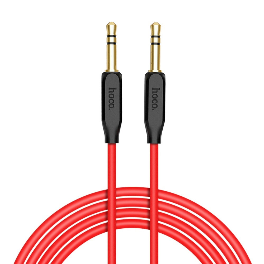 Кабель AUX Hoco UPA11, Jack 3.5 mm to Jack 3.5 mm, 1m, Red - 5