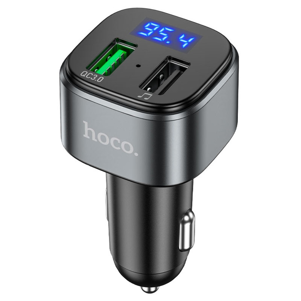 FM-модулятор Hoco E67 2 USB QC,Black - 1