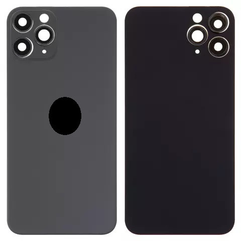 Задня кришка для iPhone 11 Pro, зі склом камери, Small Hole, Matte Space Gray - 1