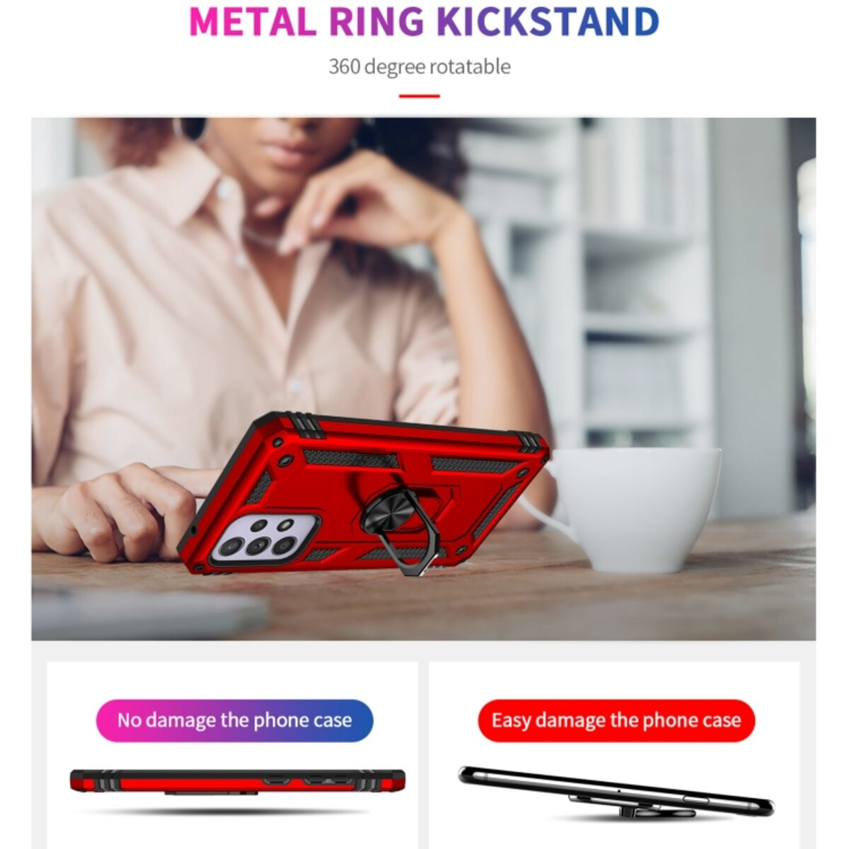 Чохол Cosmic Robot Ring for Samsung Galaxy A33 5G Red - 3