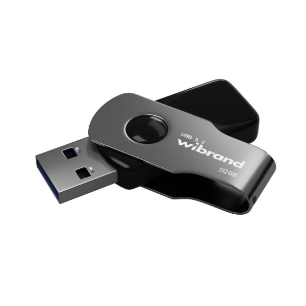 Флешка Wibrand Lizard, USB 3.2 Gen 1, 512GB, Black - 1