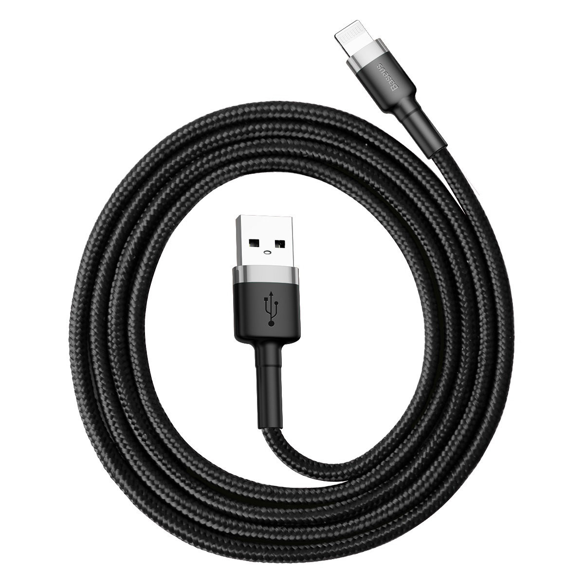 Кабель Baseus Cafule Cable, Lightning, 2.4A, 1m, Gray-Black - 9