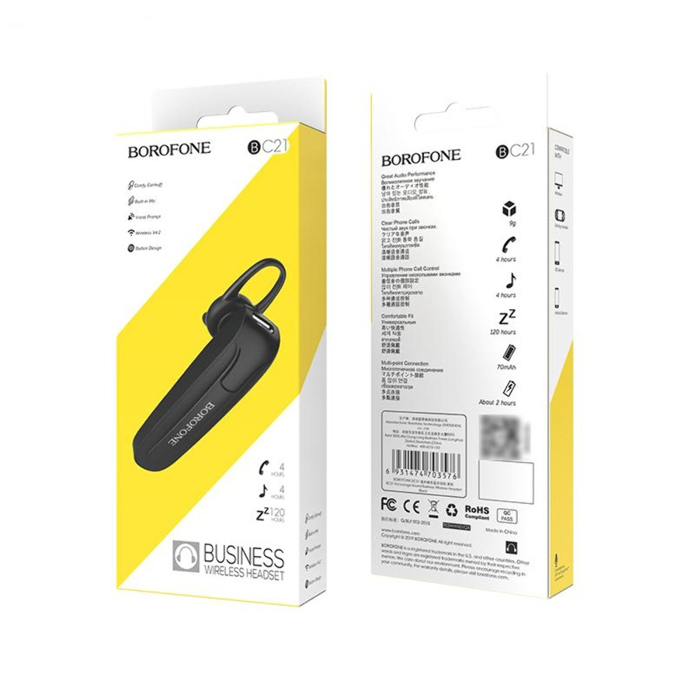 Безпровідна гарнітура Borofone BC21, Black - 7