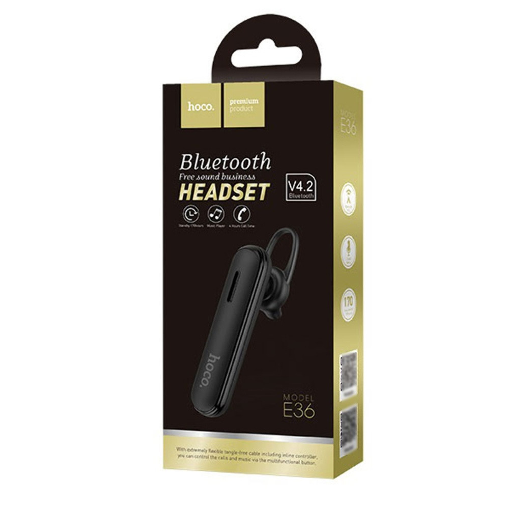 Безпровідна гарнітура Hoco E36, Чорний - 5