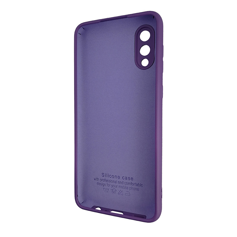 Чохол Silicone Case for Samsung A02 Light Violet - 2