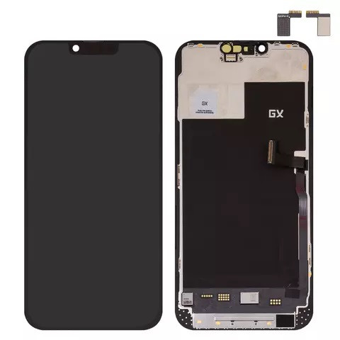 Дисплейний модуль для iPhone 13 Pro Max, High Copy, без мікросхеми, AMOLED, GX OEM soft, Black - 1