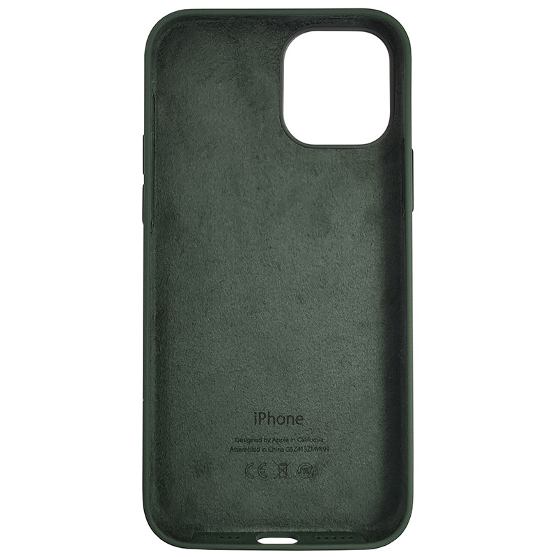 Чохол HQ Silicone Case iPhone 12/12 Pro Dark Green (без MagSafe) - 4