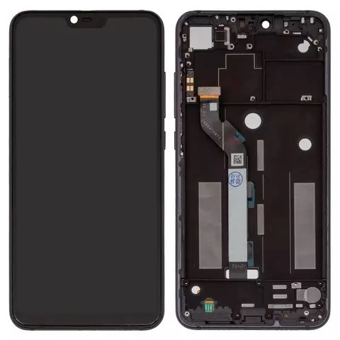 Дисплейний модуль для Xiaomi Mi 8 Lite, з рамкою, Original Ref., Black - 1