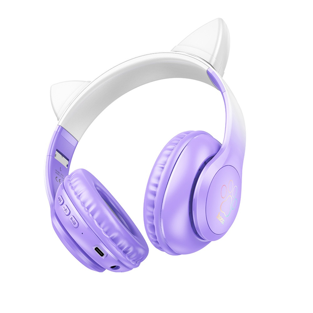 Безпровідна гарнітура Hoco W42 Cat Ear Violet - 3