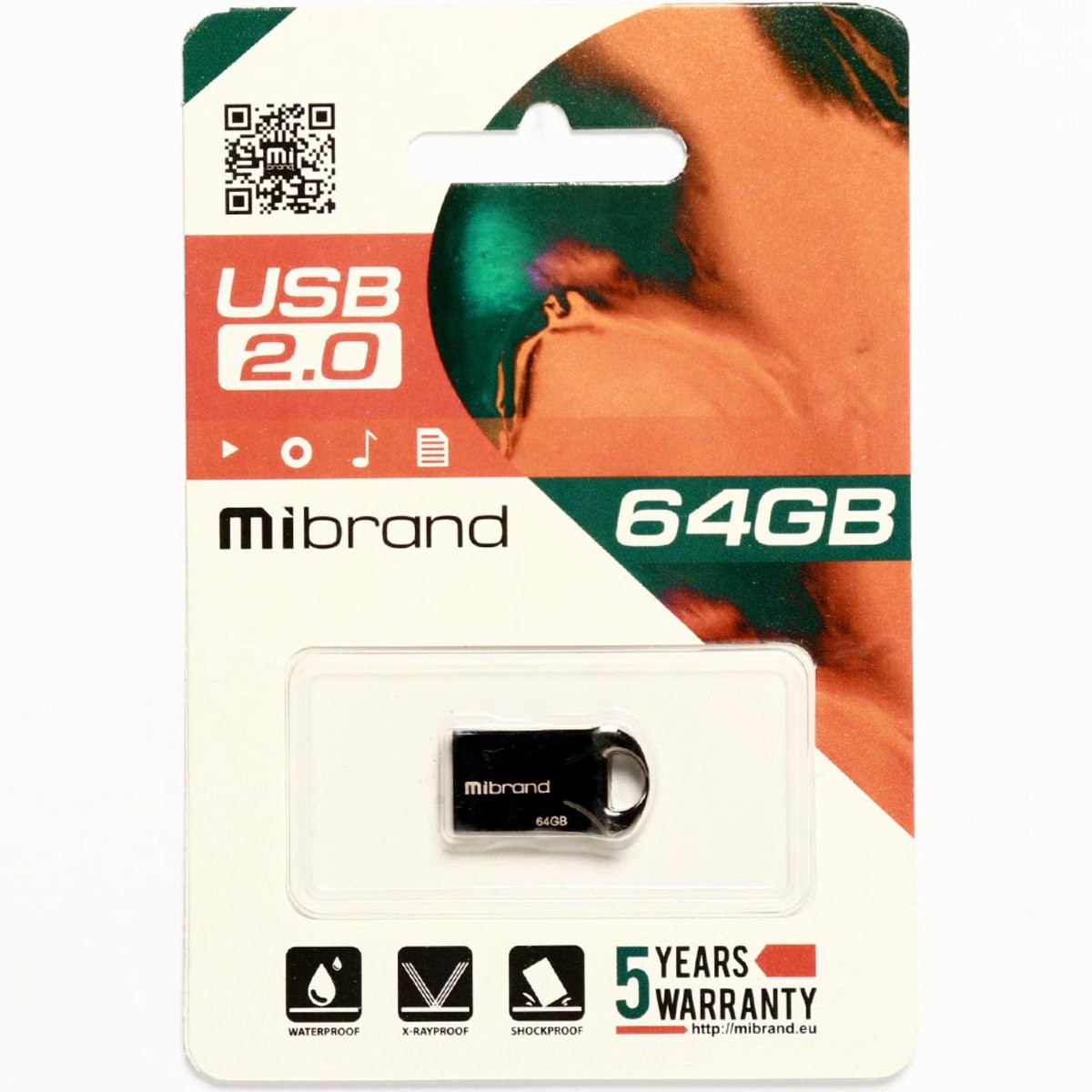 Flash Mibrand USB 2.0 Hawk 64Gb Black - 2