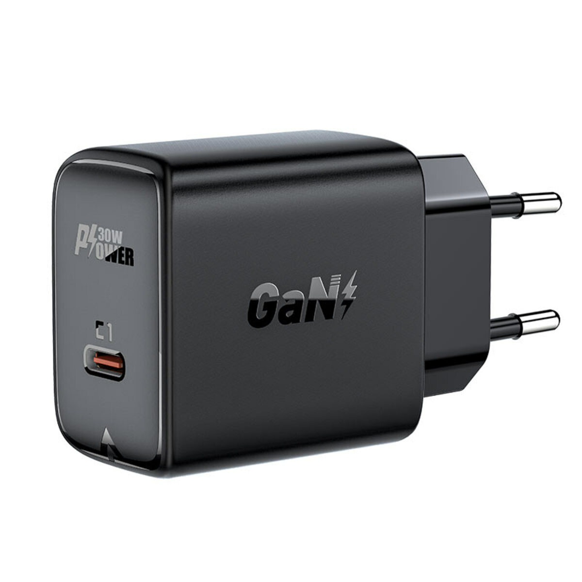 Мережевий зарядний пристрій ACEFAST A21 30W GaN single USB-C charger Black - 1