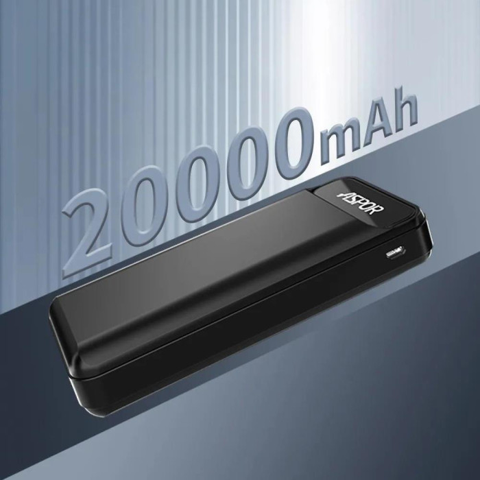 Універсальна мобільна батарея Aspor A396 PD 22,5W 20000 mAh, Black - 5