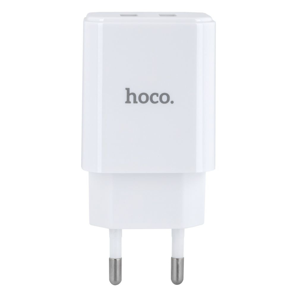 Мережевий зарядний пристрій Hoco C62A, Cable Lightning, 5V, 2.1A White - 1